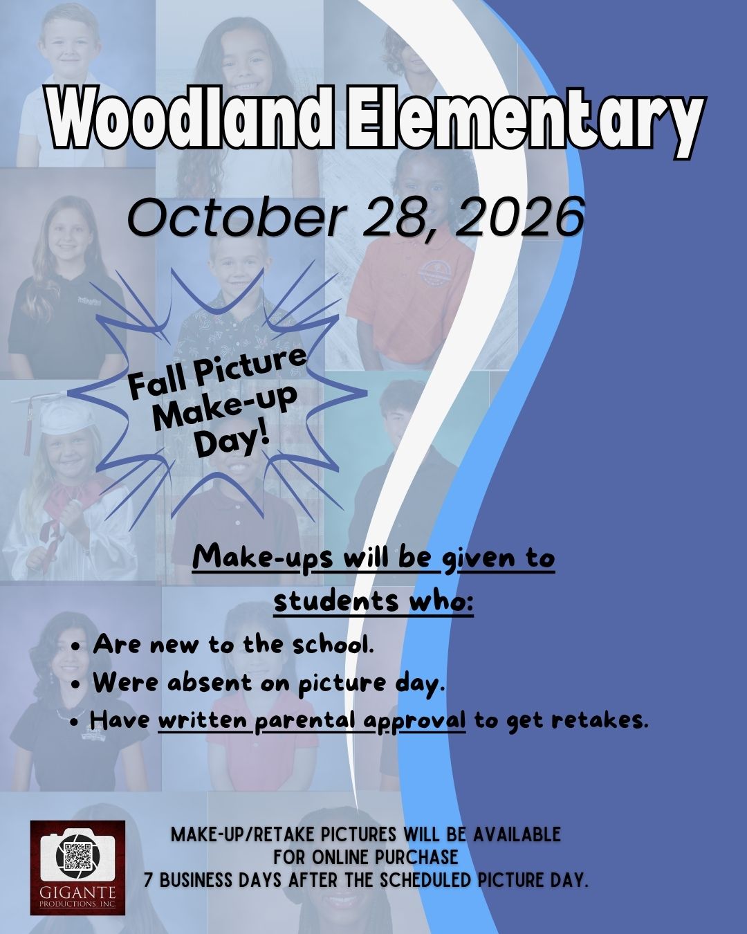 <p>Fall Picture Make-up Day!</p>
