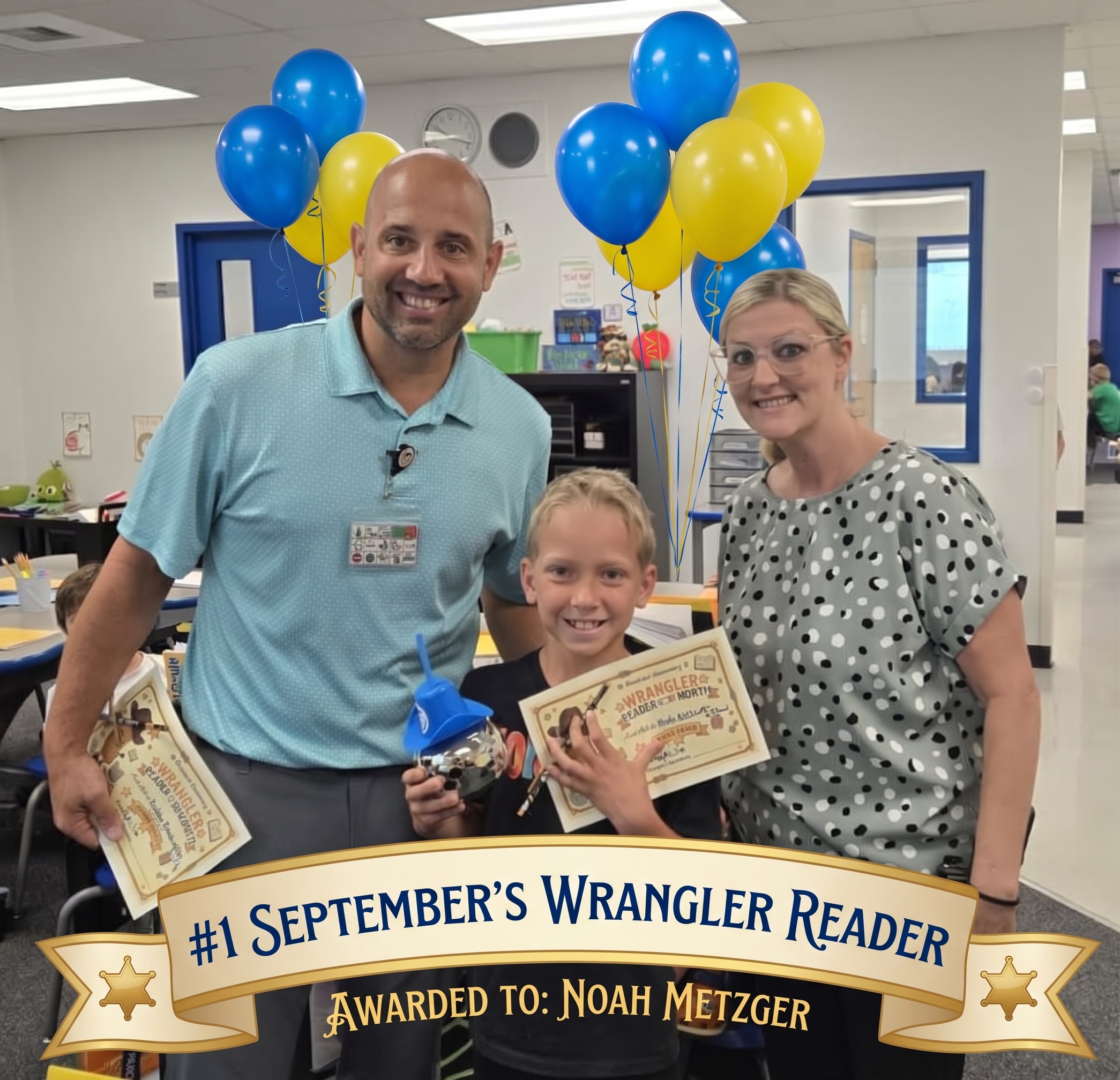 1st Place Student Winner in Beanstack - <p>Wranglers learning and growing! &nbsp;</p>
