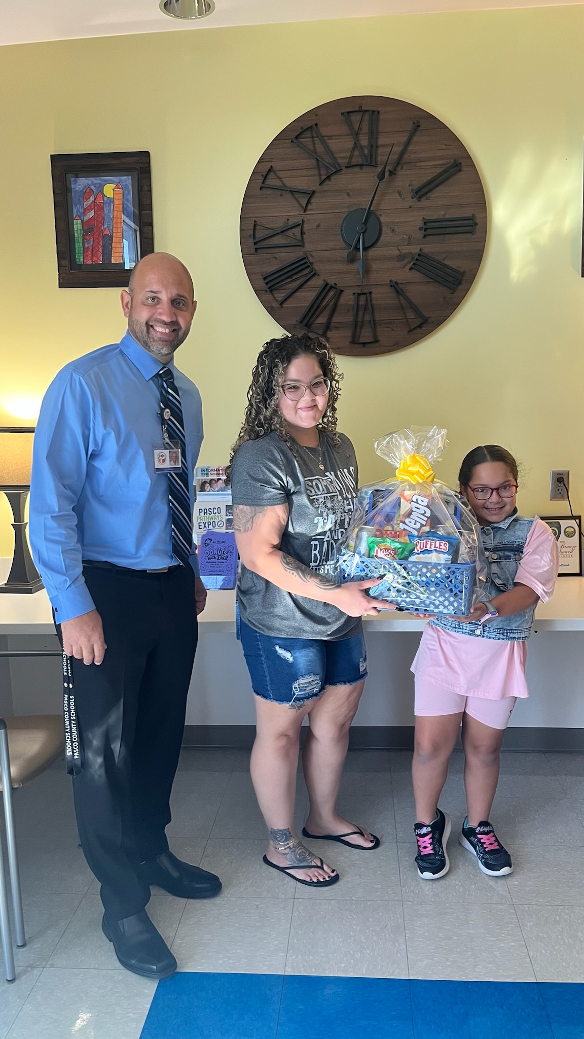 Felicity Rodriguez and her mom (winner of the 1st Qtr Perfect Attendance Basket) - <p>Wranglers learning and growing! &nbsp;</p>
